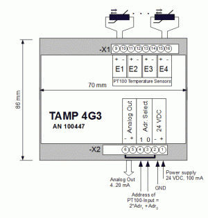 Connection Diagram of Multiplexer TAMP8-G34